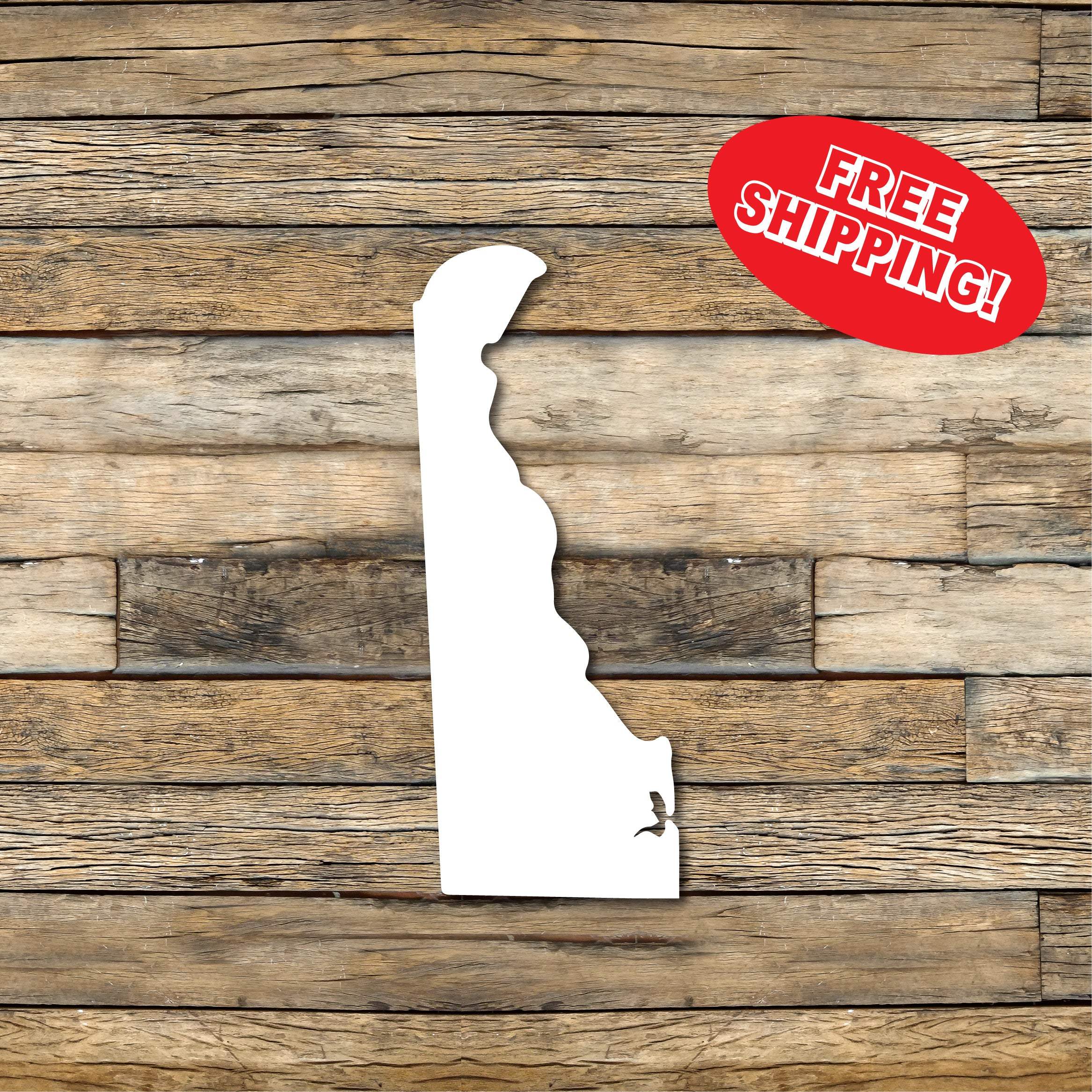 Deleware, Car Decal, Bumper Sticker, Multiple Sizes Available, Vinyl Car Decal, State Outline Decal