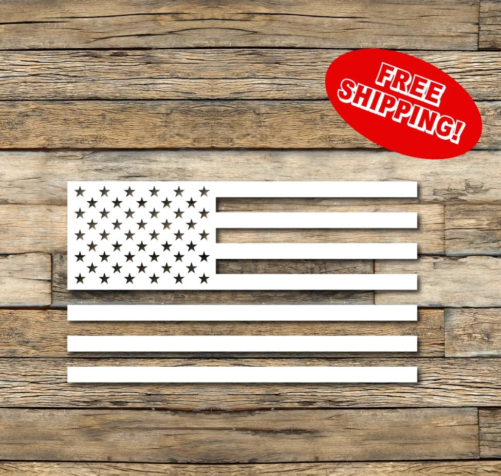 American Flag Decal - Multiple Colors and Sizes -  Car Decal, Vinyl Decal, Truck Decal, American Flag, USA, Military Decal, Veteran Decal