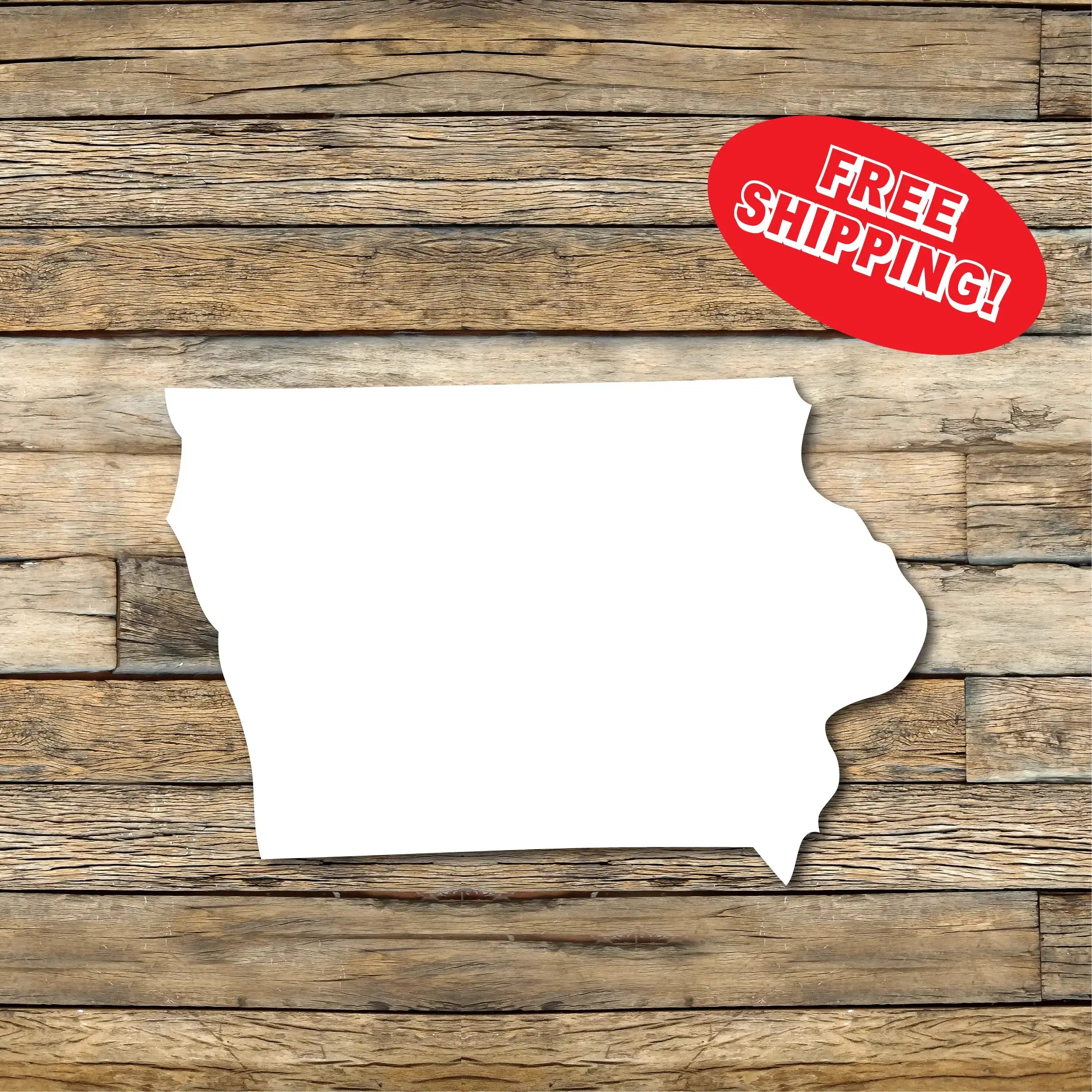 Iowa Car Decal, Bumper Sticker, Multiple Sizes Available, Vinyl Car Decal, State Outline Decal