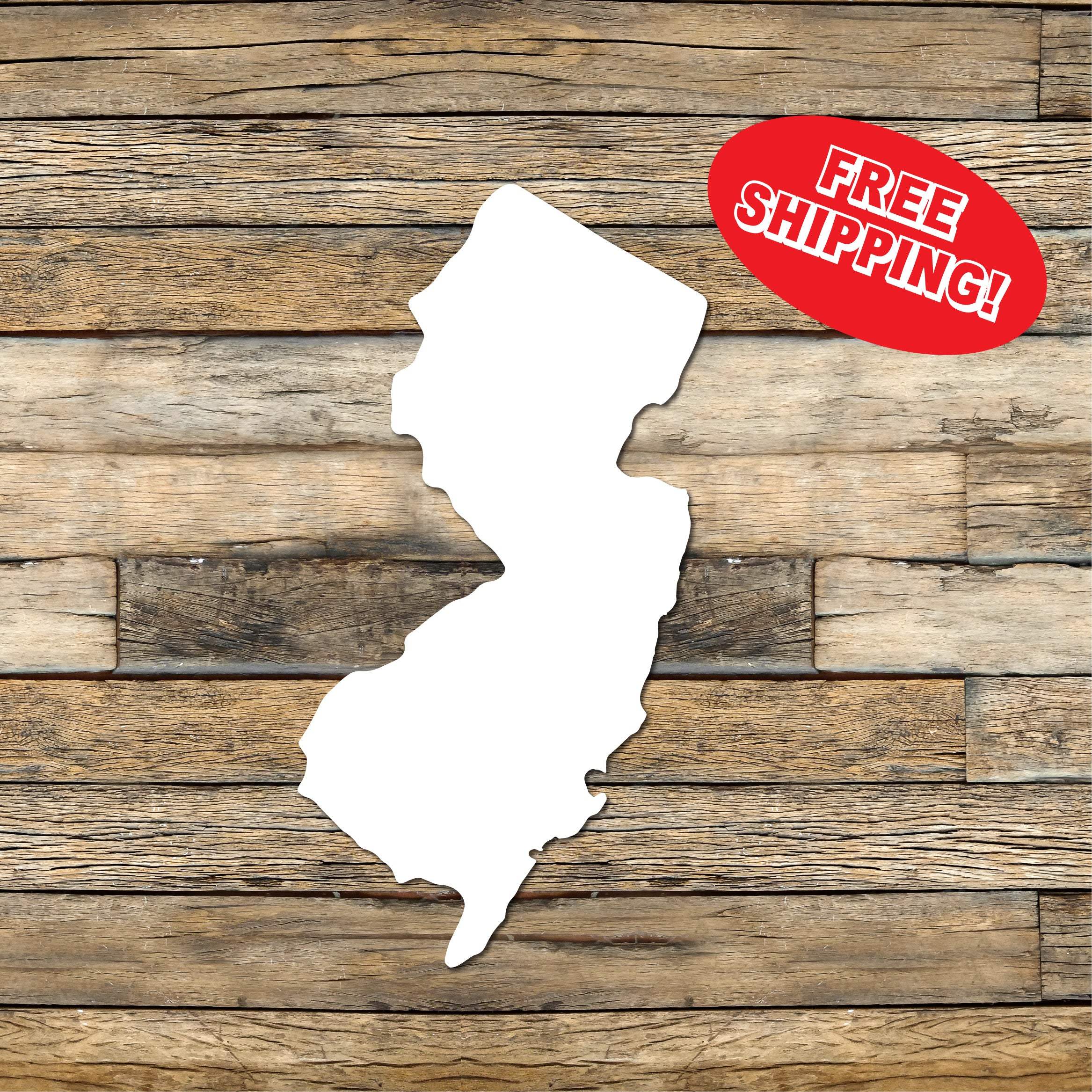 New Jersey Car Decal, Bumper Sticker, Multiple Sizes Available, Vinyl Car Decal, New Jersey State, State Outline Decal
