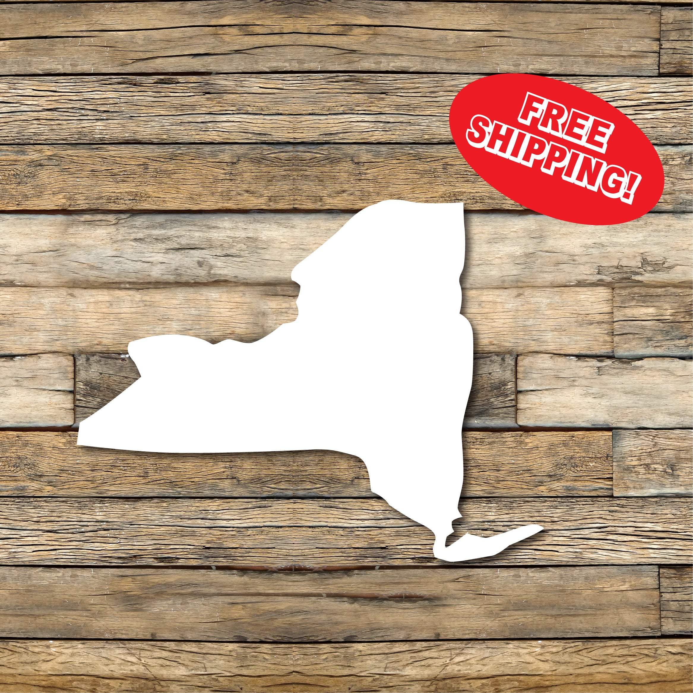 New York Car Decal, Bumper Sticker, Multiple Sizes Available, Vinyl Car Decal, New York State, State Outline Decal