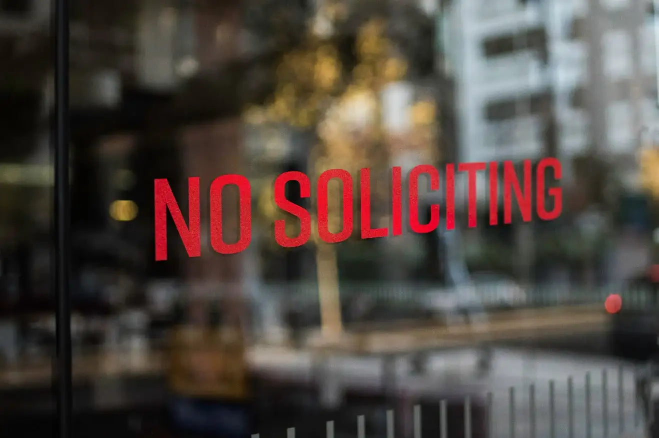 No Soliciting Decal