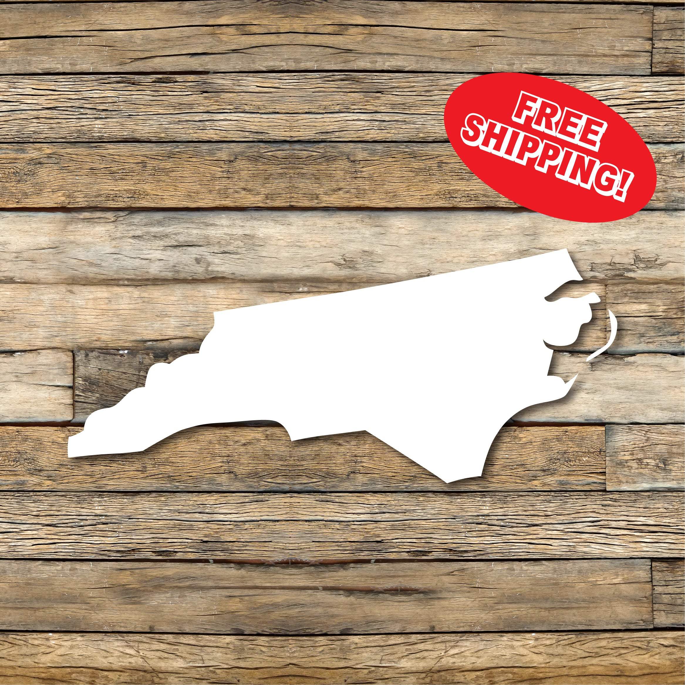 North Carolina Car Decal, Bumper Sticker, Multiple Sizes Available, Vinyl Car Decal, North Carolina State, State Outline Decal