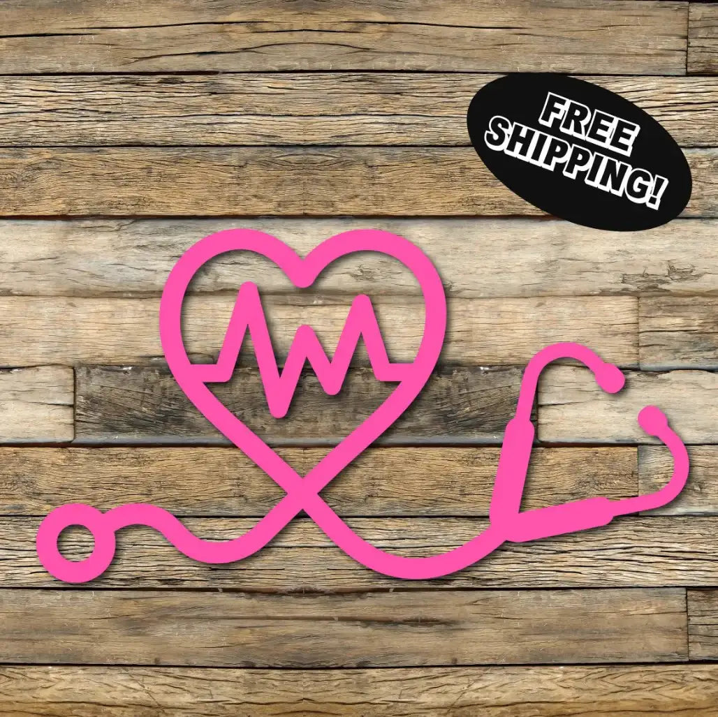 Nurse Stethoscope Heart Decal