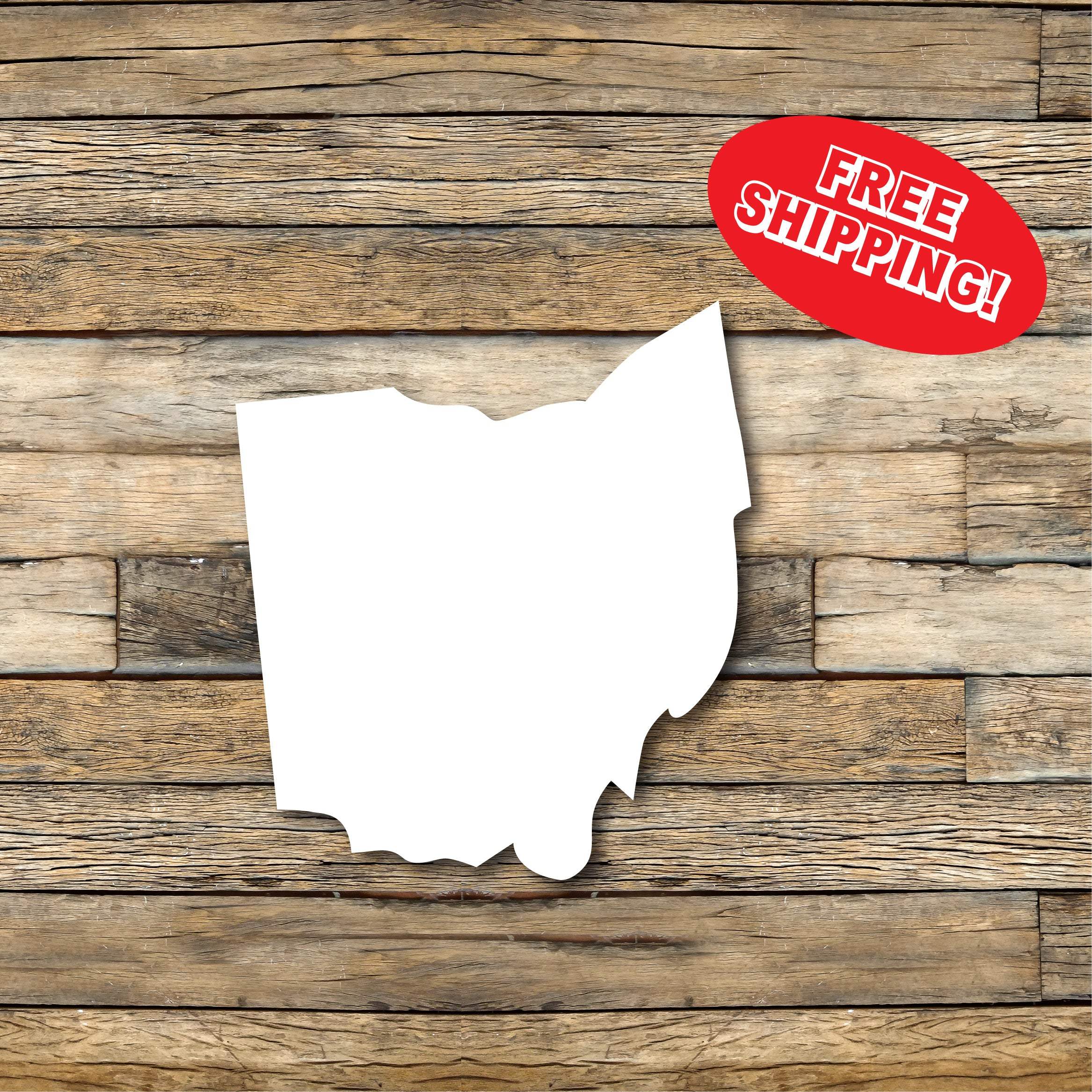 Ohio Car Decal, Bumper Sticker, Multiple Sizes Available, Vinyl Car Decal, Ohio State, State Outline Decal