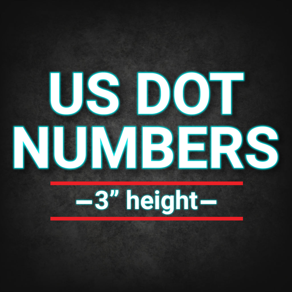 US DOT Decal, Trucking Company Decal - Multiple Colors and Sizes -  Vinyl Decal, Trucking Company, MC Number Decal, Business Decal